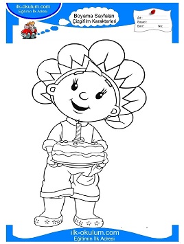 Çocuklar İçin Fifi ve Flowertots Boyama Sayfaları 